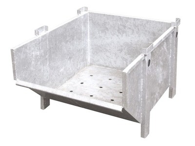 Miko  Materialbox 350 Liter verzinkt 1t Aufbewahrungsbox Stahl Kleinteile GS