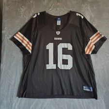Cleveland Browns Cribbs 16 NFL Onfield Womens Football Jersey 3XL Brown