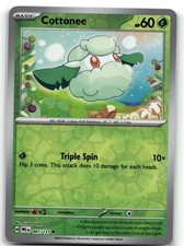 Cottonee 007/131 SV: Prismatic Evolutions Common Reverse Holo Pokemon TCG NM