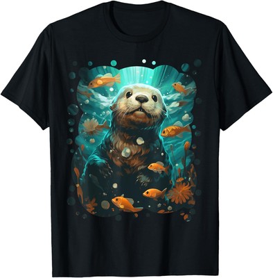 Cute Sea Otter Animal Nature Lovers Graphic T-Shirt