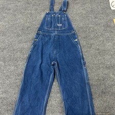 Big Smith Overalls Mens Size 32x32 Blue Denim Relaxed Fit Cotton Workwear