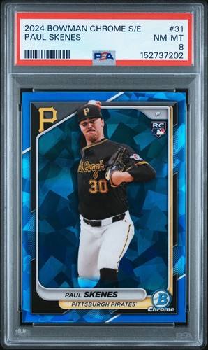 2024 BOWMAN CHROME SAPPHIRE EDITION #31 PAUL SKENES - PSA 8!