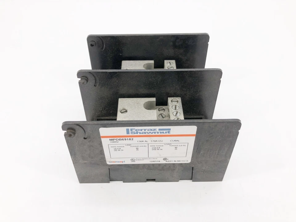 New Ferraz Shawmut MPDB69182 Distribution Block Open Style 1000VAC/DC - No Box - Image 2 of 4