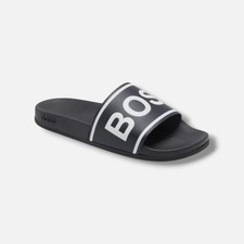 Hugo BOSS Men's Black Bay Slide Sandal Size 9