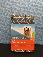 NEW FAST SHIPPING Vibrant Life 42 Inch Dog Crate Cover Nylon Canvas 42"L
