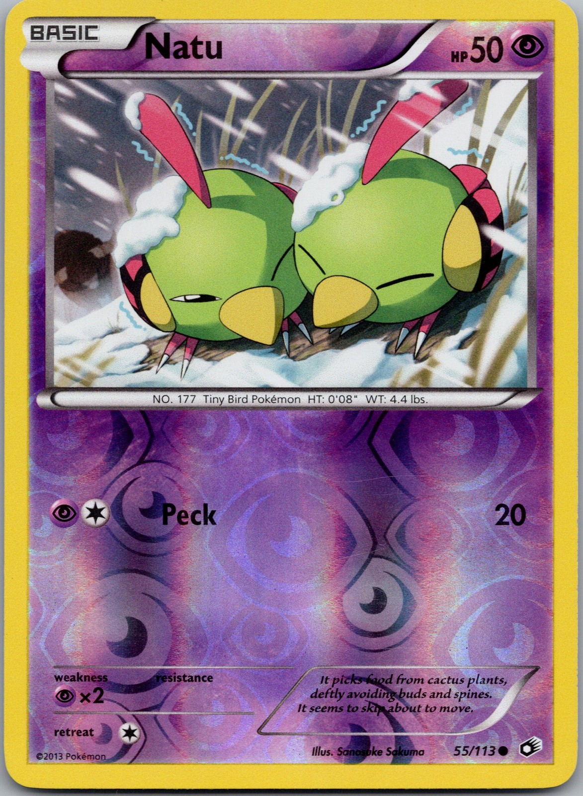 Natu Reverse Holo Common Legendary Treasures 55/113 NM