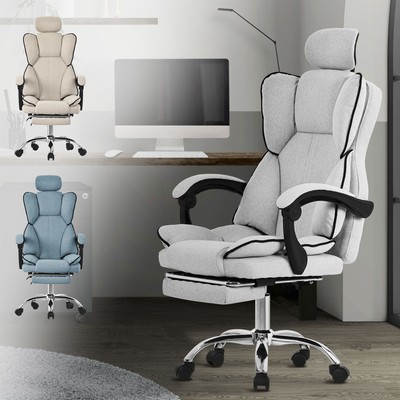 Ergonomischer Bürostuhl höhenverstellbar Chefsessel Drehstuhl mit Kopfstütze