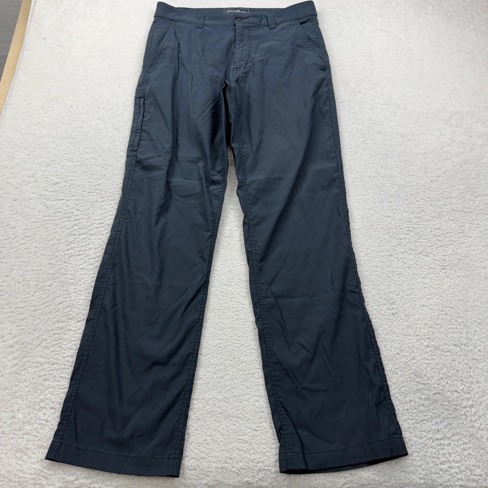 Eddie Bauer Travex Mens Pants Gray 32x32 Nylon Spandex Outdoor Hiking Travel