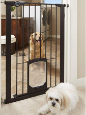 Baby Gate 42" tall x 29.8" wide expandable to 38"  with MyPet doggie door