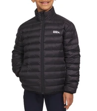 Eddie Bauer Boys Packable Down Jacket Size Medium (7-8) Black 650 NEW
