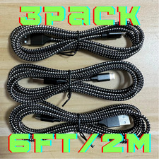 Micro USB to USB A Cable Android Charger Braided Cord 3PCS For Samsung Google LG