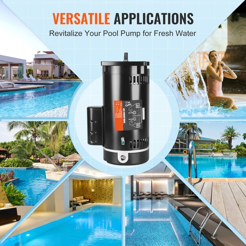 Uimoso 2HP Pool Pump Motor 230V 60Hz 7.8Amps 56Y 3450RPM 50μF/250V Capacitor - Picture 6 of 11