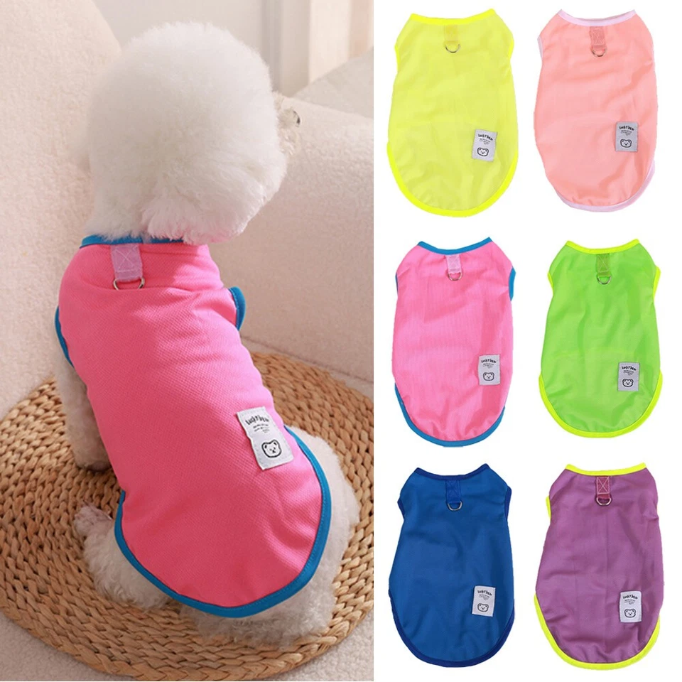 Summer Pet Dog Clothes for Small Dog Vest Breathable Puppy Coat Cat Jacket NEW - Image 2 of 4