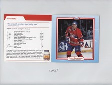 1991-92 Kraft Recipies Vincent Damphousse w8u