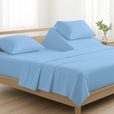 4 Piece Top Split King Sheets Sets for Adjustable Bed, 100 Egyptian Cotton B...