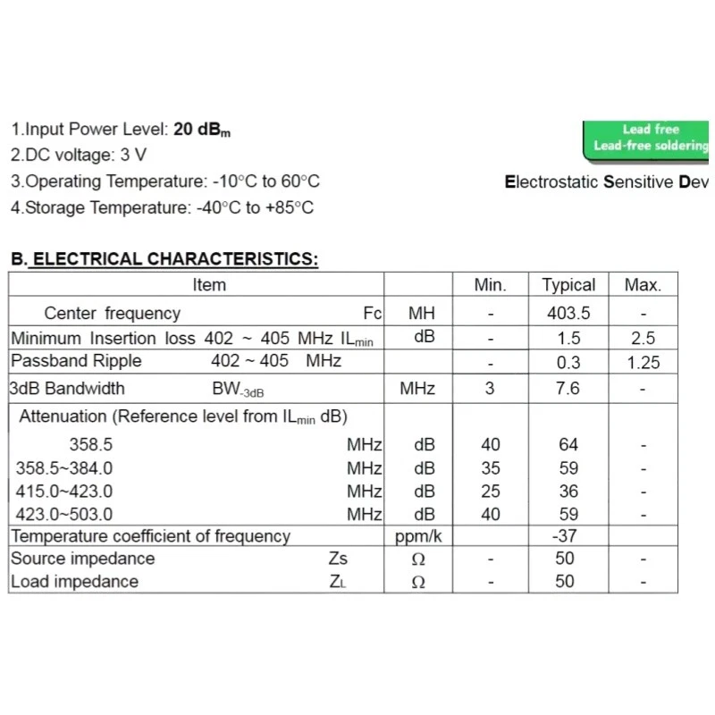 BandpassFilter BPF 403MHz/915MHz RF Module ADS-B Filter BPF 1090MHz Square shell - Image 2 of 4