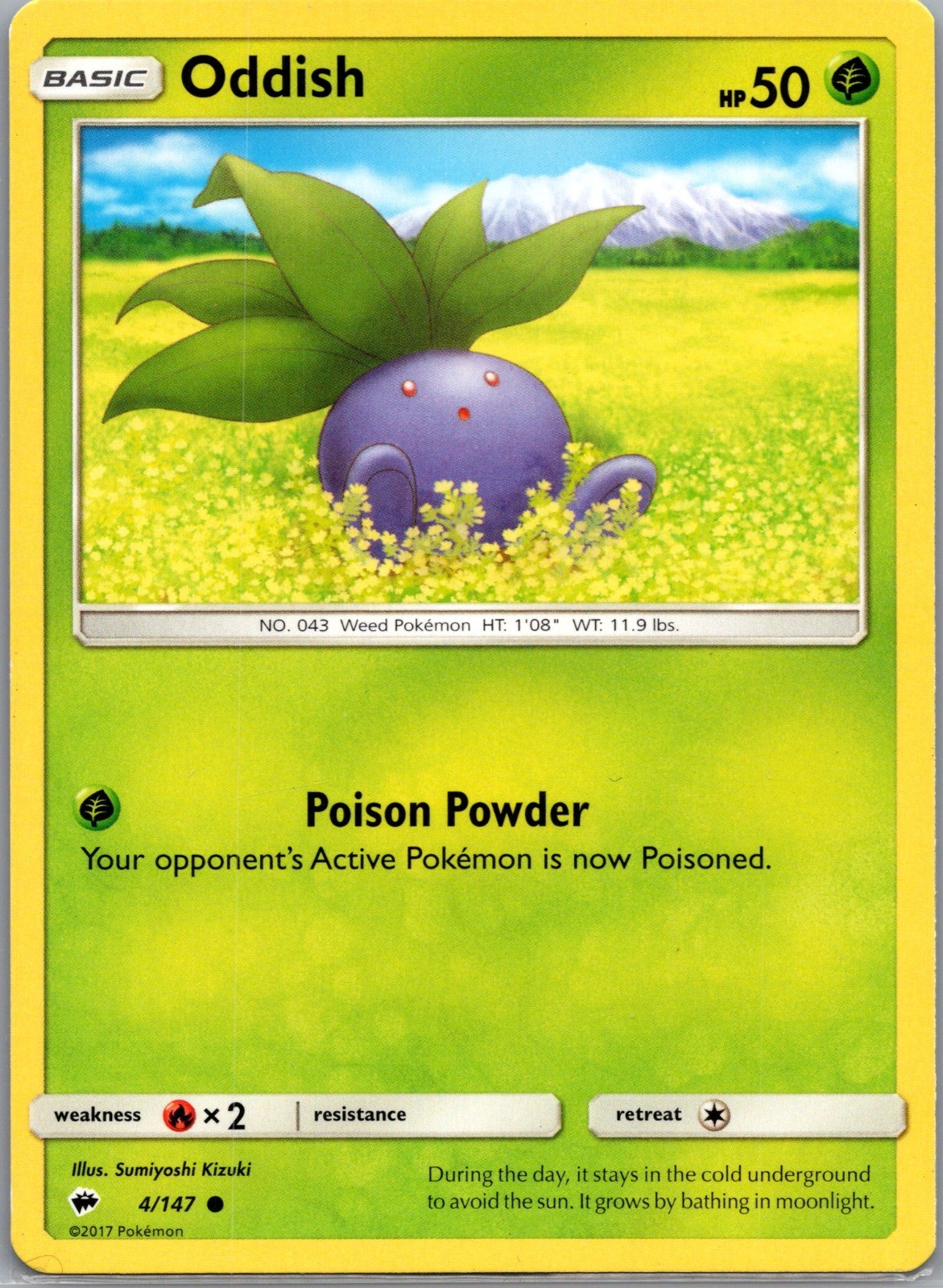 Oddish Common SM - Burning Shadows 4/147 NM
