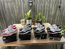 Air Jordan 11 Low Lot Concords, Concord Breds, Pink Snake Skin, Georgetowns