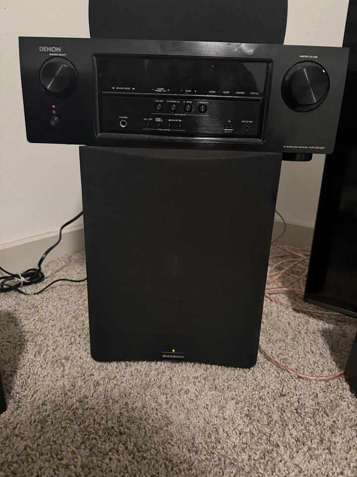 Denon Home Theater 3D Home Surround Sound Receiver System W/ Remote BUNDLE  - Image 2 of 3