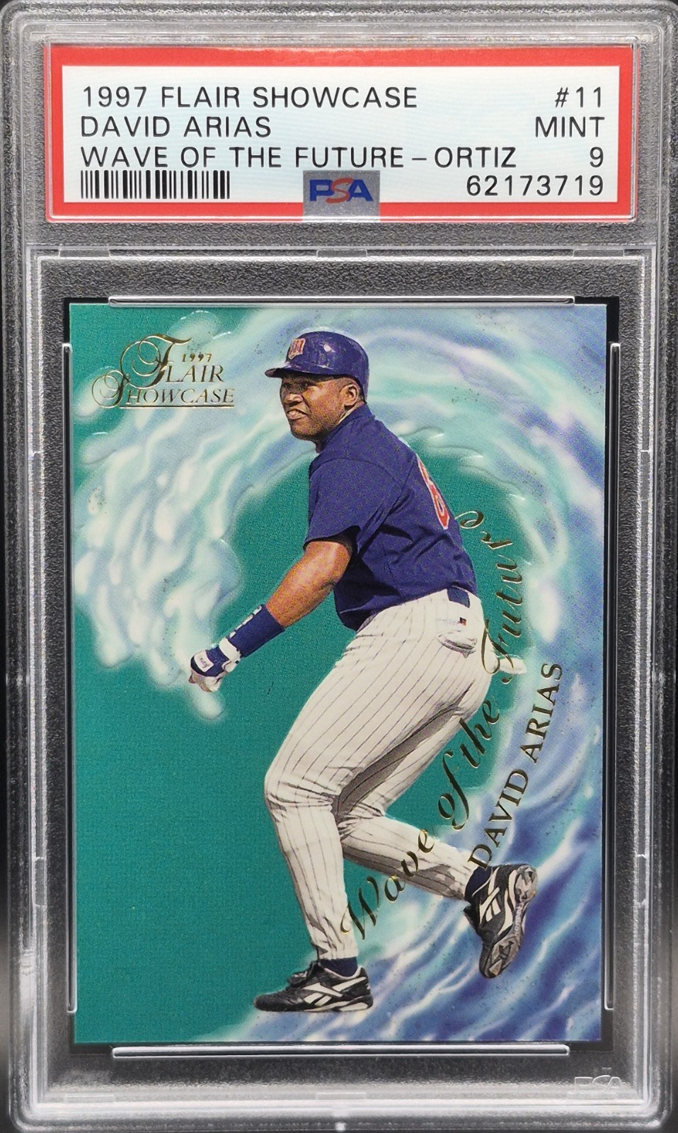 David Arias (Ortiz) 1997 Flair Showcase Wave of the Future #11 HOF Rookie RC PSA