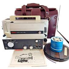 Eumig Mark S 807 D Super 8 Projector  Leather Case, 884 Reels, 8 Movies