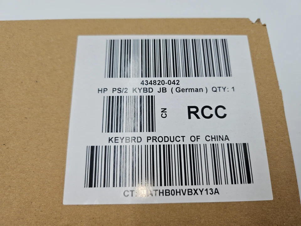 HP Tastatur PS2 Deutsch QWERTZ Schwarz Silber KB-0316 PS-2 PS/2 434820-041 NEU - Bild 3 von 3