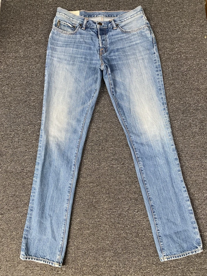 Abercrombie & Fitch Mens Jeans W32 L34 Light Wash Straight Fit Classic Denim - Image 2 of 4