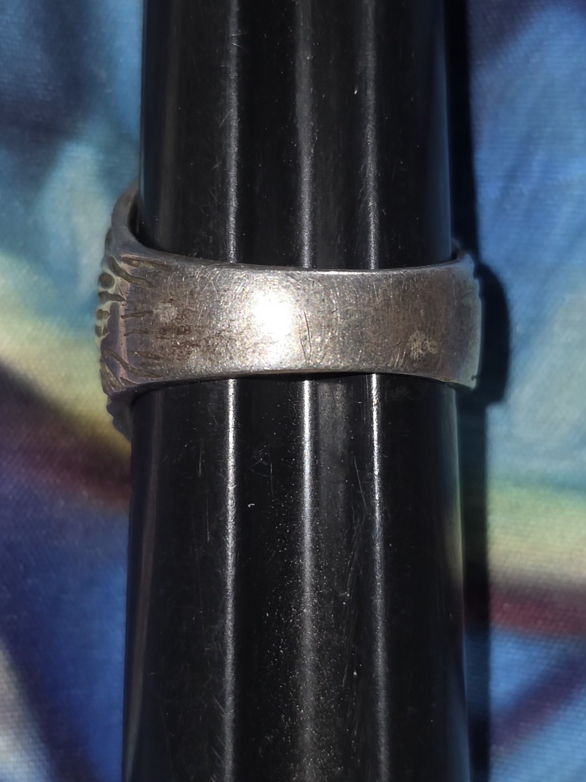 Unsigned Ring Green Turquoise Sterling Silver Nav… - image 5