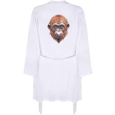 'Geometric Chimpanzee' Adult Dressing Robe / Gown RO046367 
