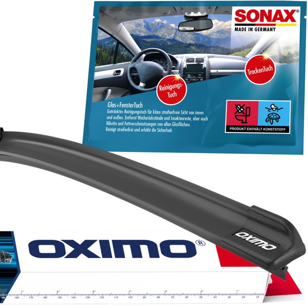Oximo Scheibenwischer Tesla Roadster DS Wischer Blatt Wisch Gummi +Sonax-Tuch-image
