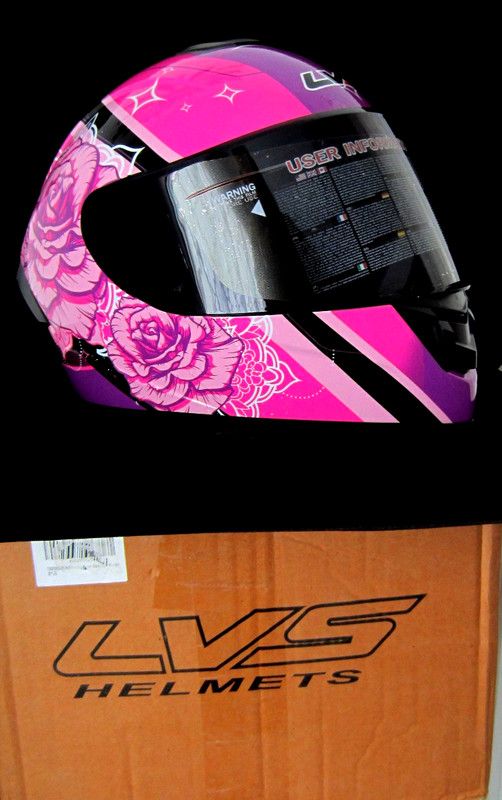 NIB TRIPERSON LVS  Full Face Motorcycle Helmet HF-701DV DOT SZ L 59/60 cm Rose