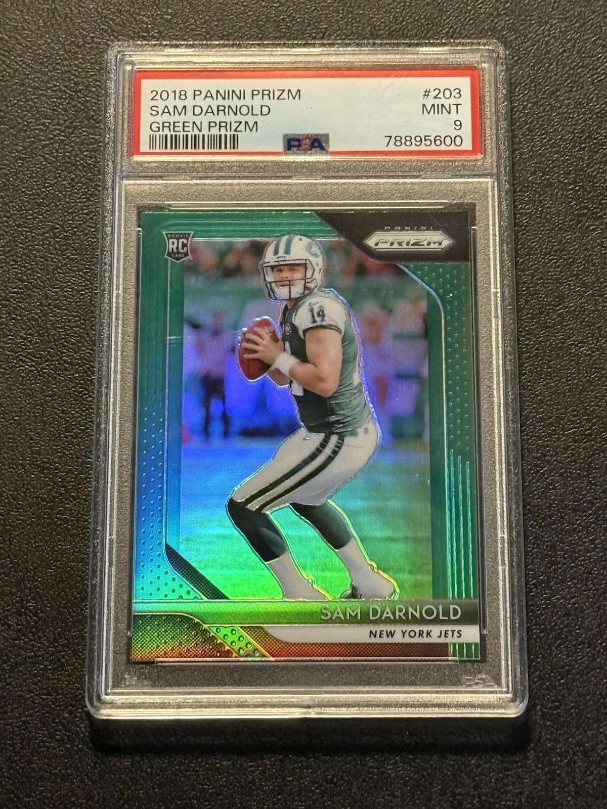 2018 Panini Prizm Rookie Sam Darnold #203 Green Prizm (RC) PSA 9 🔥 Color Match