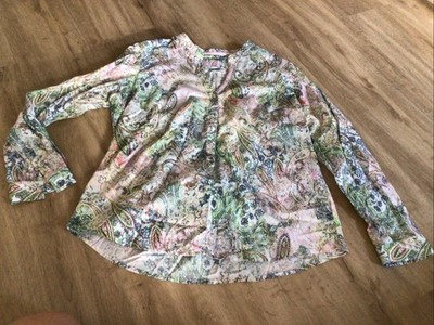 Emily van den Bergh langarm Bluse, Shirt Gr. 42, L Paisley TOP !!!
