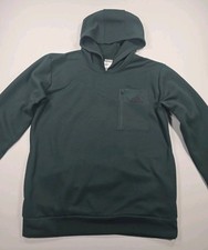 Adidas Size L Green Pullover Hoodie Sweatshirt Large Front Pocket Green