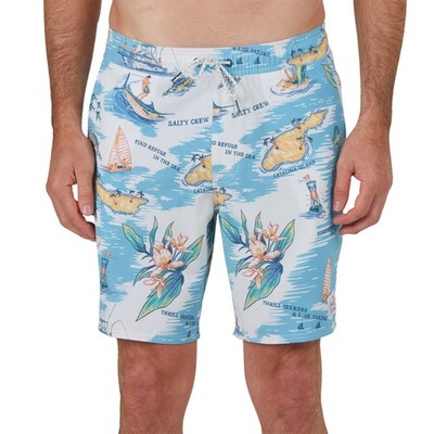 SALTY CREW SALTY ISLAND ELASTIC BOARDSHORT OFF WHITE