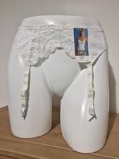 Vintage 80er Jahre Charnos Camelia weiß Strapsgürtel Größe M