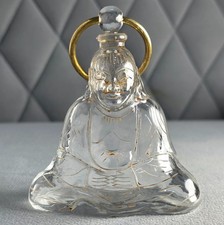 C1920 ULTRA RARE OLD VINTAGE HOUBIGANT BUDDHA PERFUME BOTTLE ANTIQUE BACCARAT