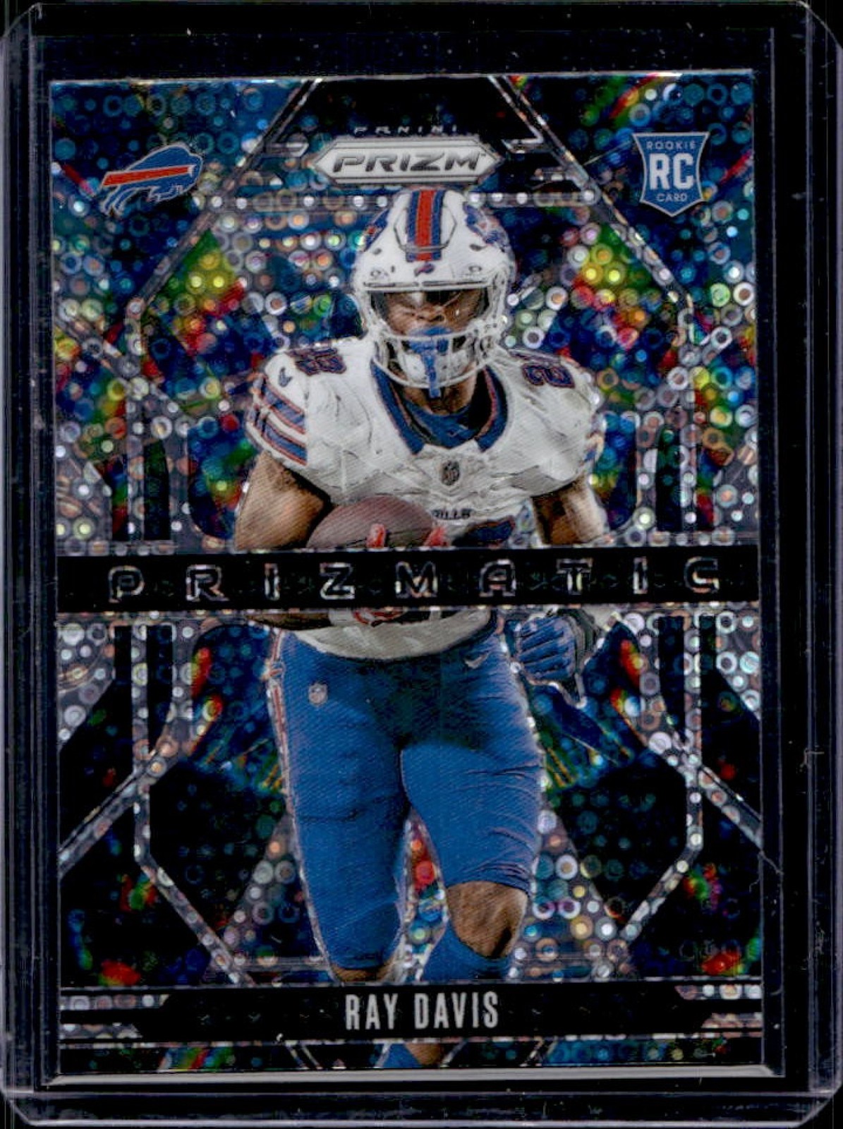 2024 Prizm Ray Davis Prizmatic RC No Huddle Rookie #18 Bills