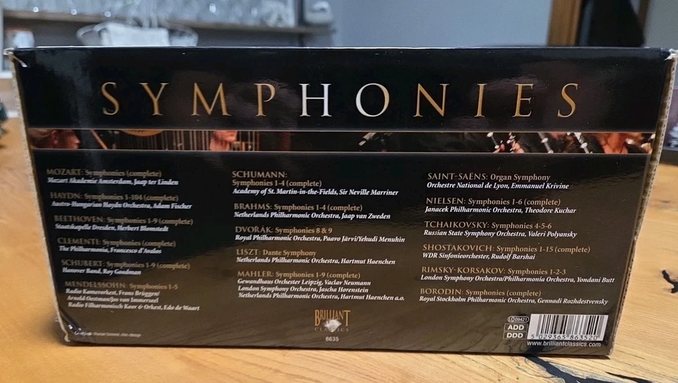 SYMPHONIES Mozart, Brahms, Haydn, Liszt Classics 100 CD Box Set Missing #9 & 11 - Image 3 of 4