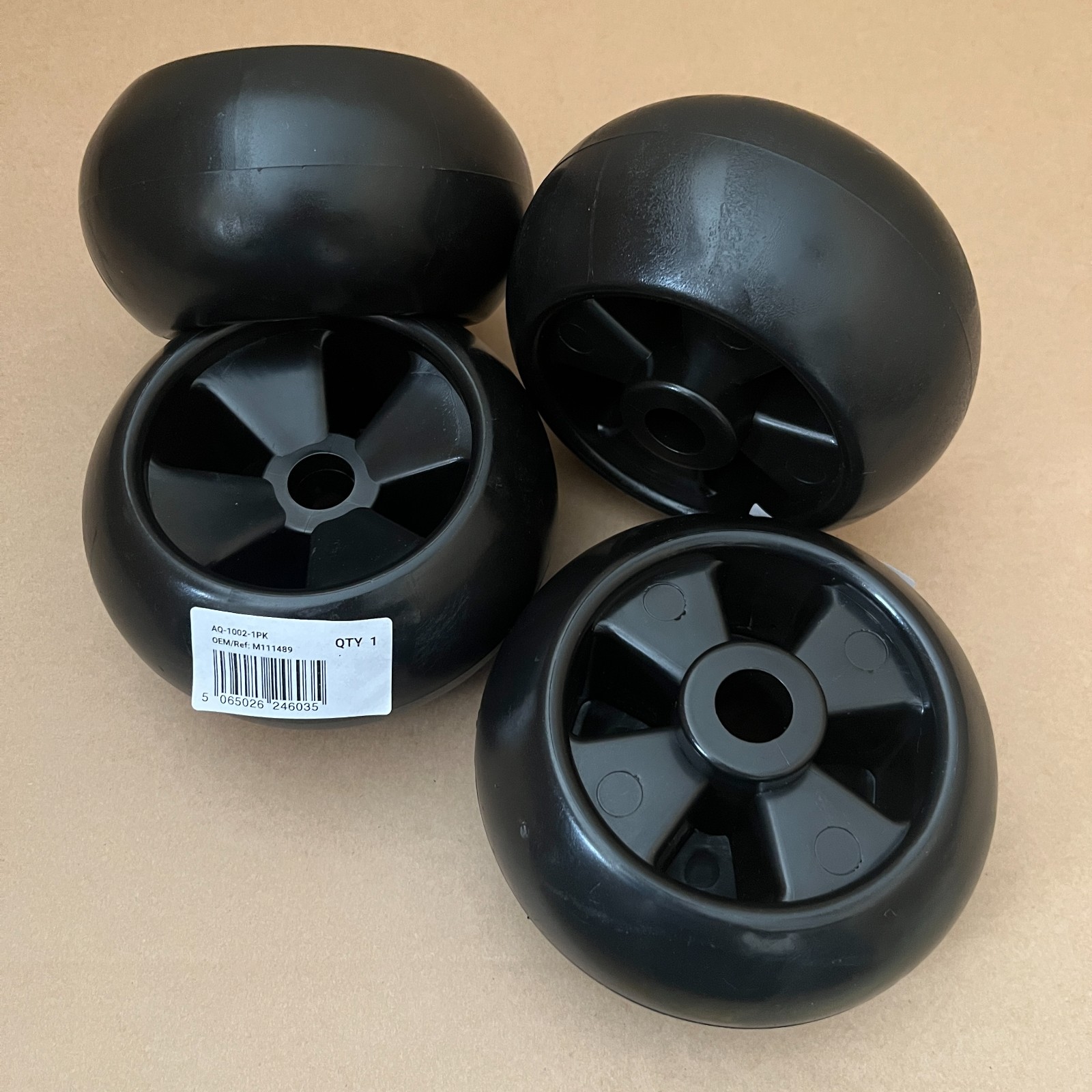 4x Anti scalp Mower Deck Wheel AM133602 fits John Deere 1570 1580 997 X740 X748
