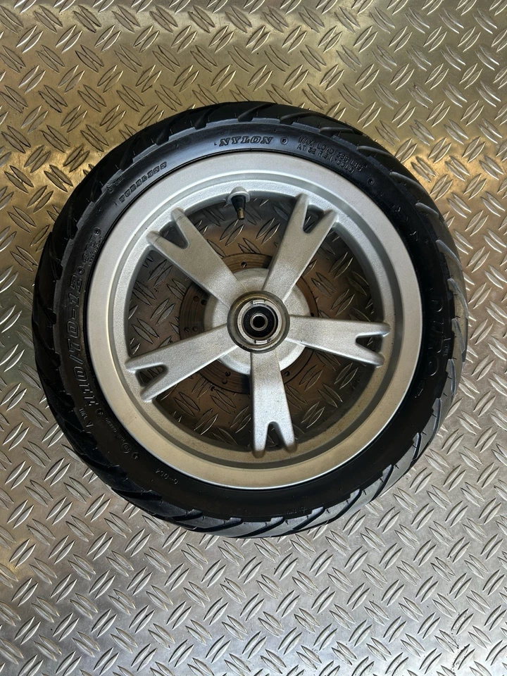 Felge + Reifen Vorne 110/70/12 Peugeot Kisbee 50 4T Original - Bild 3 von 4