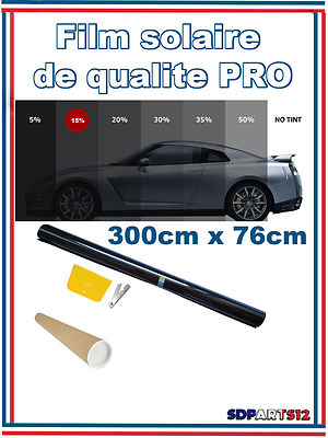 Profi Qualität Tönungsfolie Autoscheibenfolie schwarz 15% 76cm x 3m