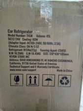 VEVOR Car Refrigerator 48QT (45L) T45K Dual Zone Portable Fridge/Freezer