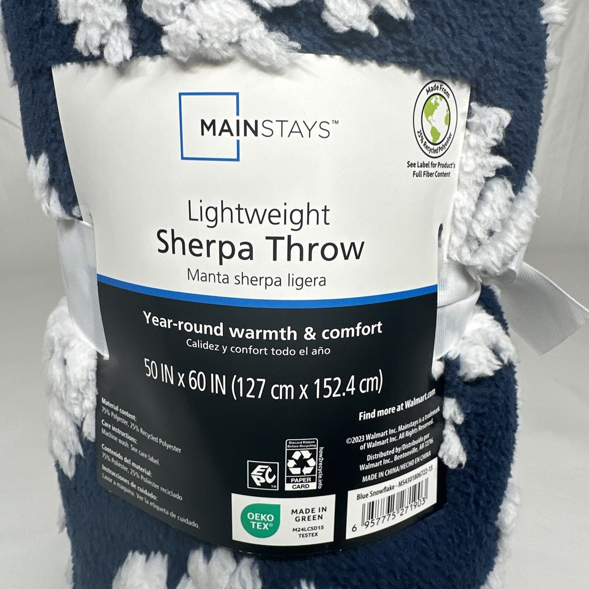 New Mainstay Lightweight Sherpa Throw 50