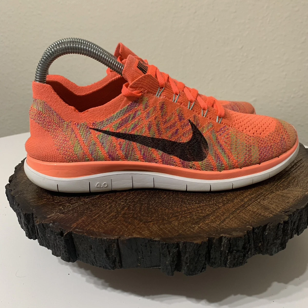 Integraal Messing Westers Nike Free 4.0 Flyknit 717076-800 Women&#039;s Orange/White Sneaker Shoes  Size US 8.5 | eBay