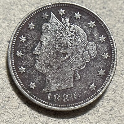 1883 Liberty V Nickel - No CENTS - VF with Details (Environmental
