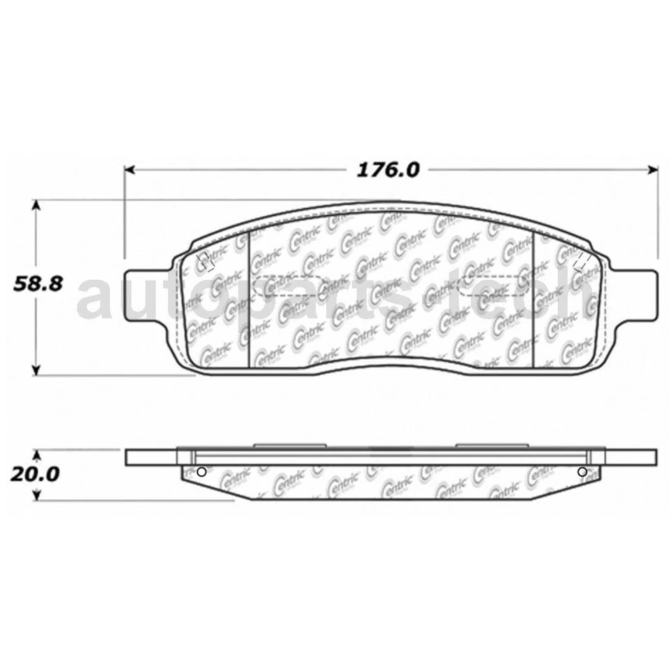 Pastillas de freno centradas para Ford Lobo 2003 2004 2005 2006 2007 2008 2009 Foto 2 de 4