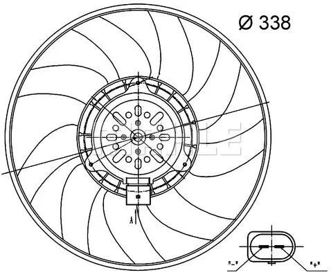 Ventola radiatore CFF 33 000S MAHLE per AUDI A7 Sportback A6 C7 A6 C7 Avant Q3