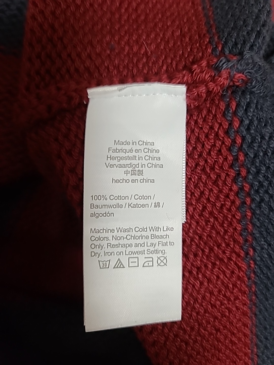 J.CREW Heritage Rollneck Men's Sweater in Navy Blue Stripe 100 Cotton