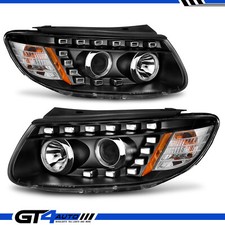 For 2007-2012 Hyundai Santa Fe Led Parking Lamp Black Headlights Leftright Pair